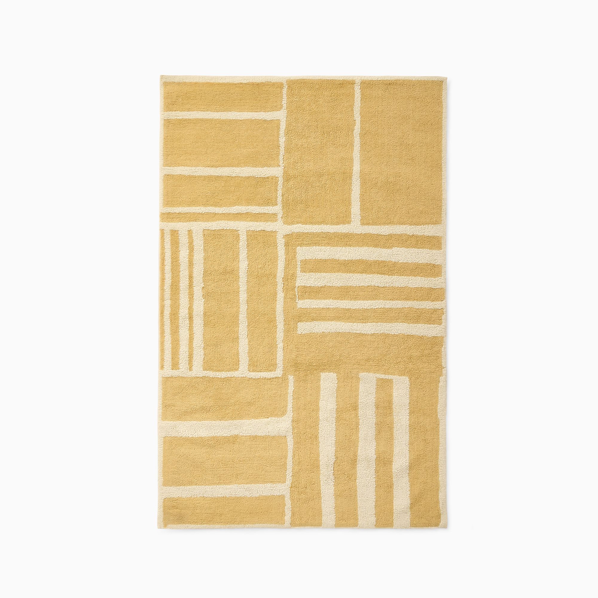 Washable Striped Blocks Rug | West Elm