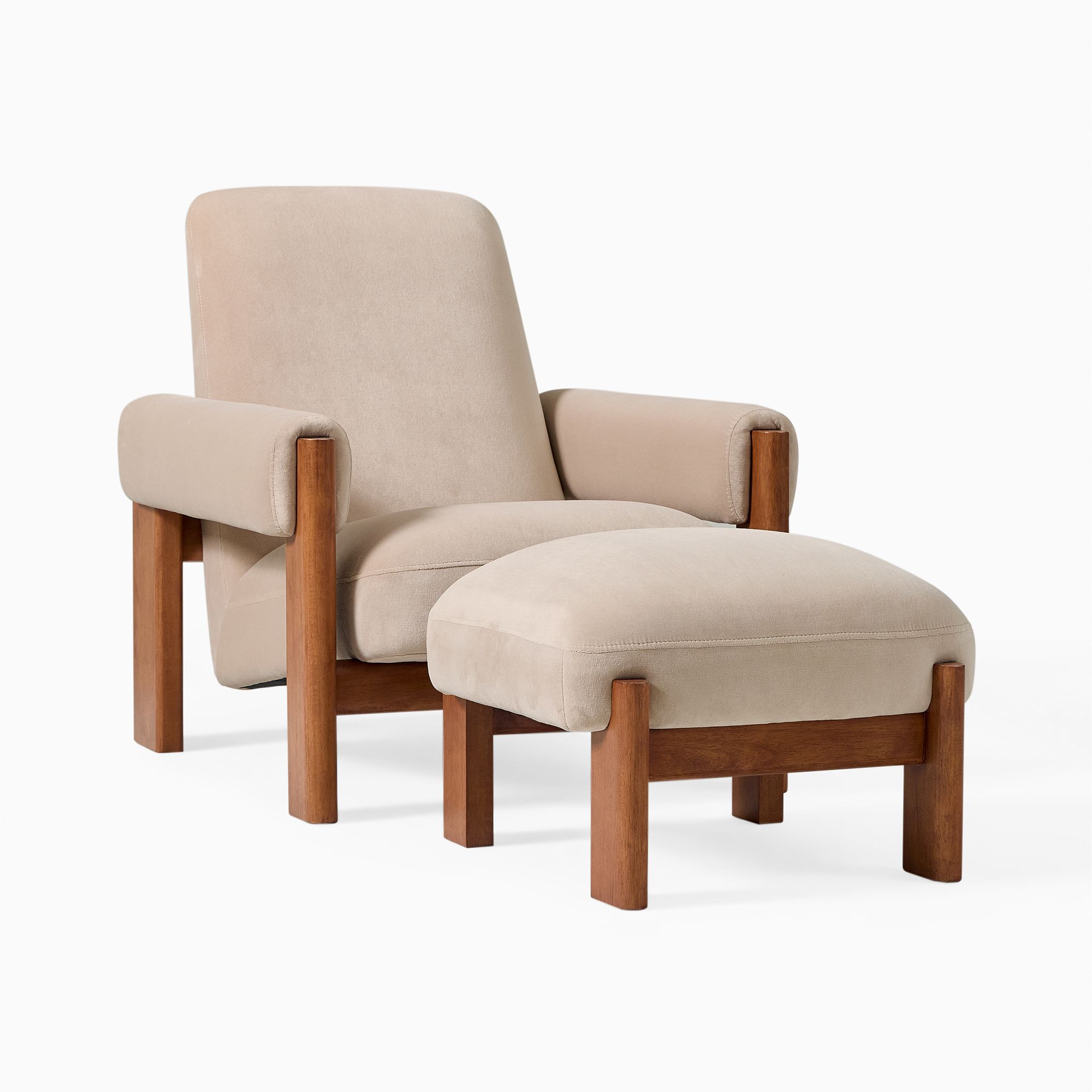 Nils Chair & Ottoman Set | West Elm