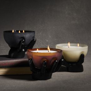 Spooky Hand Filled Glass Candles