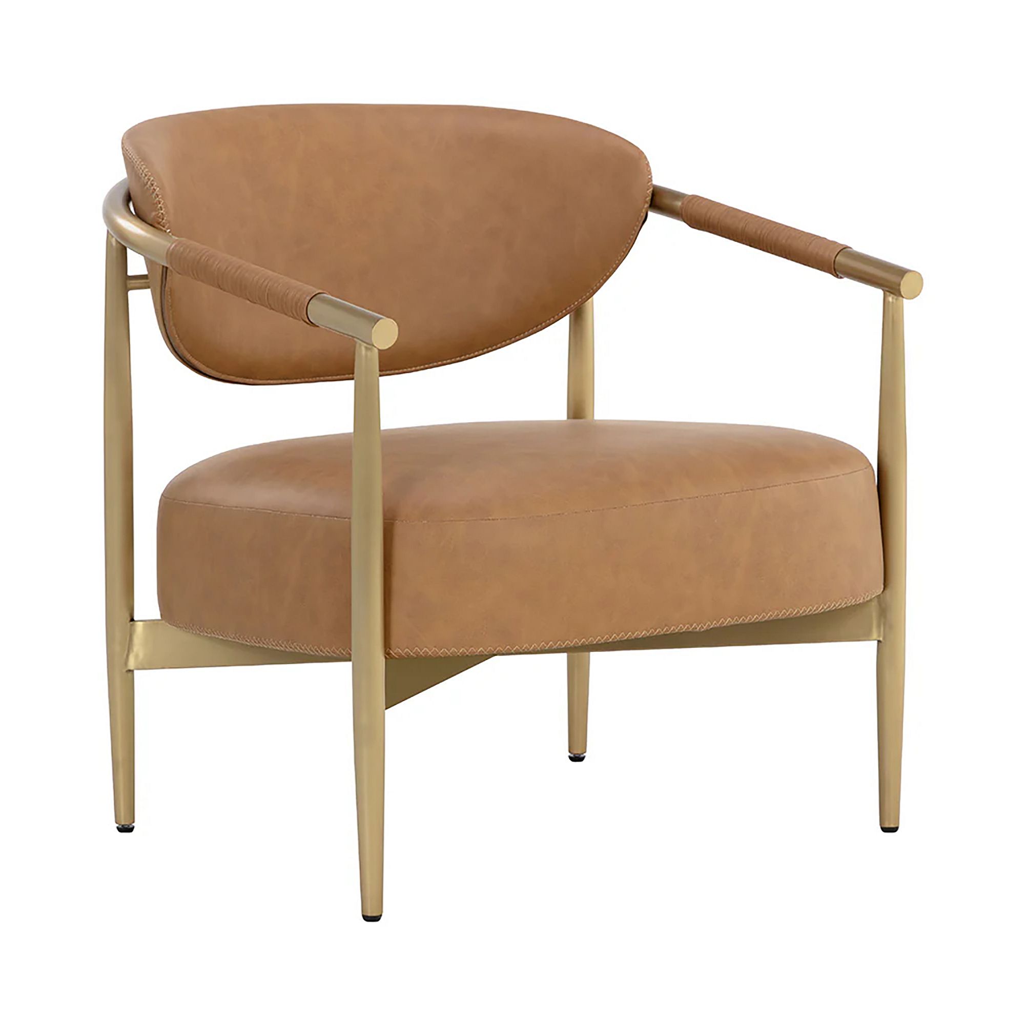 Ximena Vegan Leather Lounge Arm Chair | West Elm