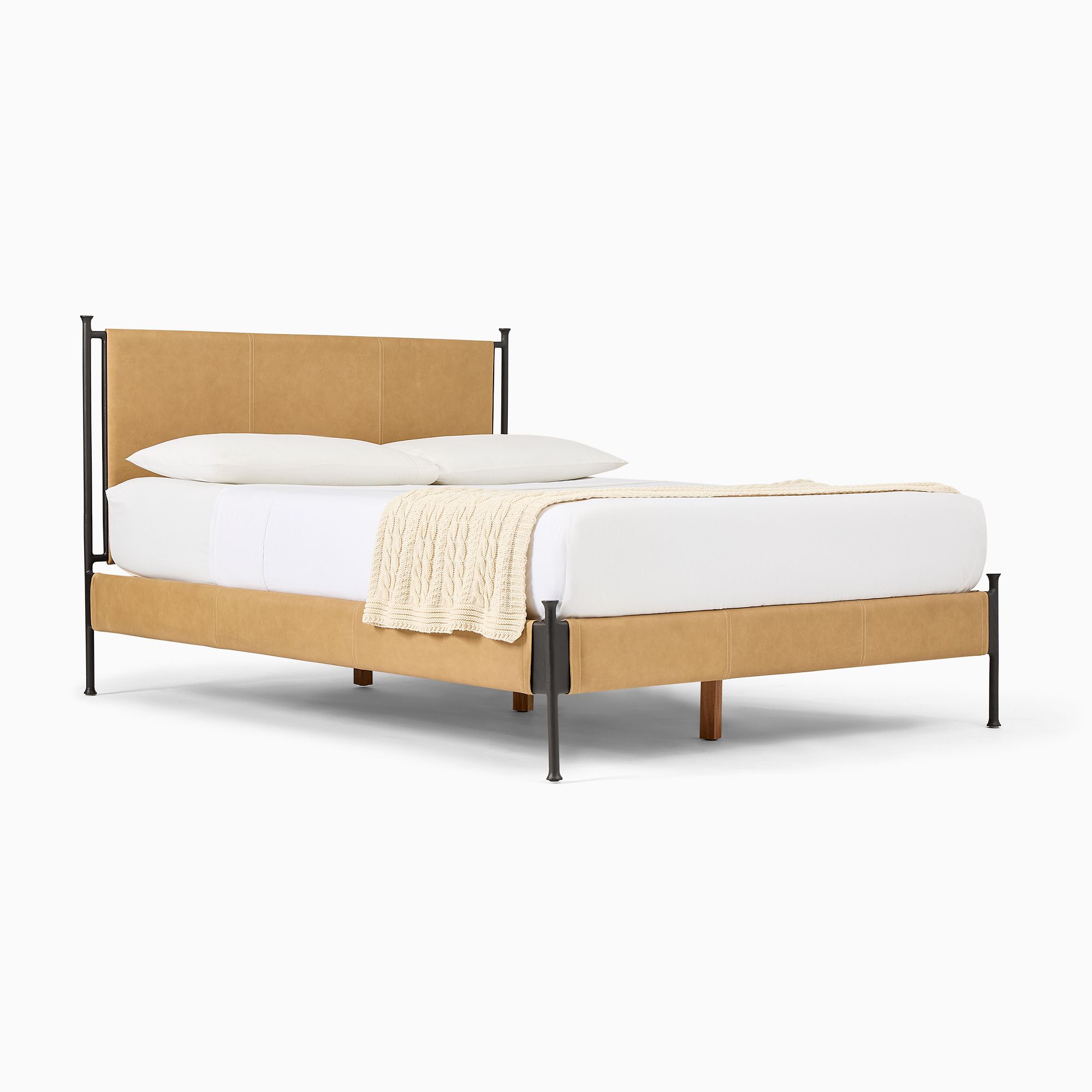 Sintra Leather Bed | West Elm