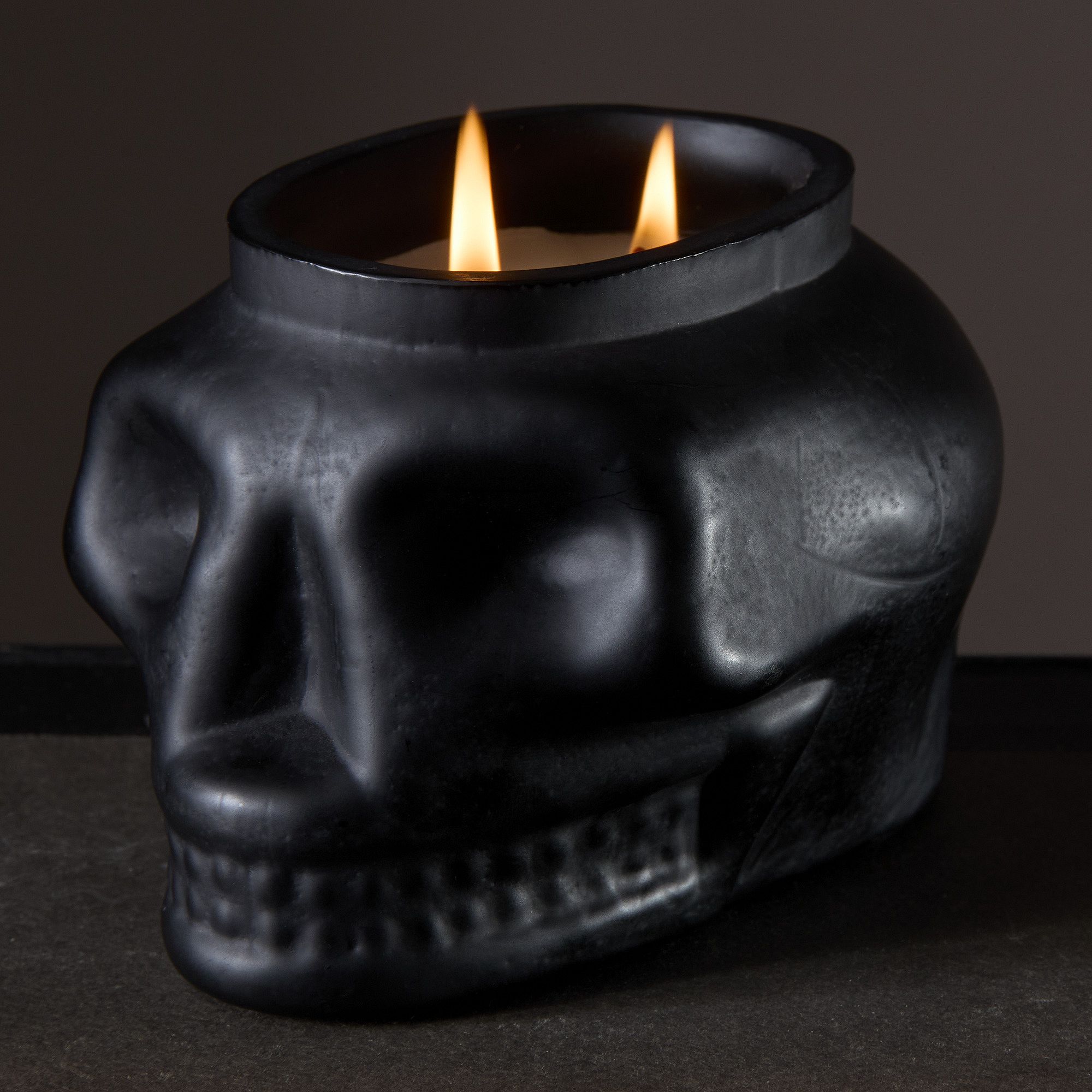 Spooky Skull Filled Glass Candles | West Elm