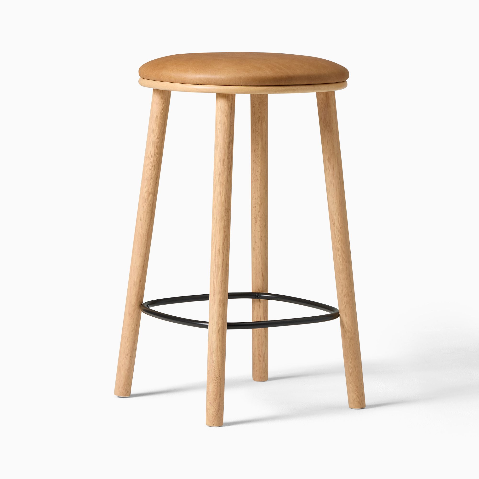 Wylie Leather Bar & Counter Stools | West Elm