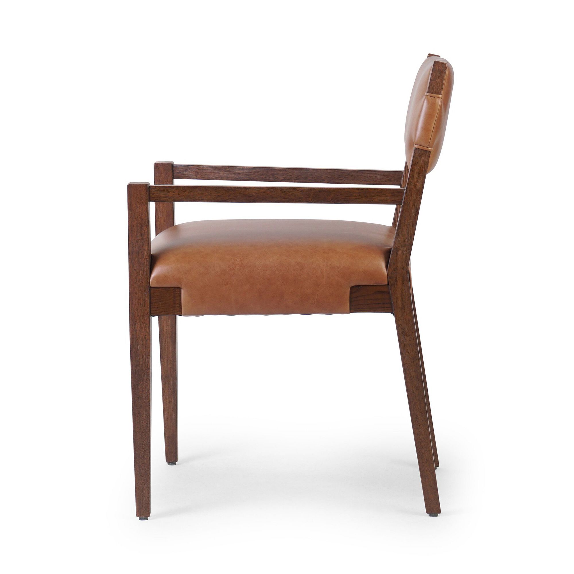 Reed Leather Dining Armchair | West Elm