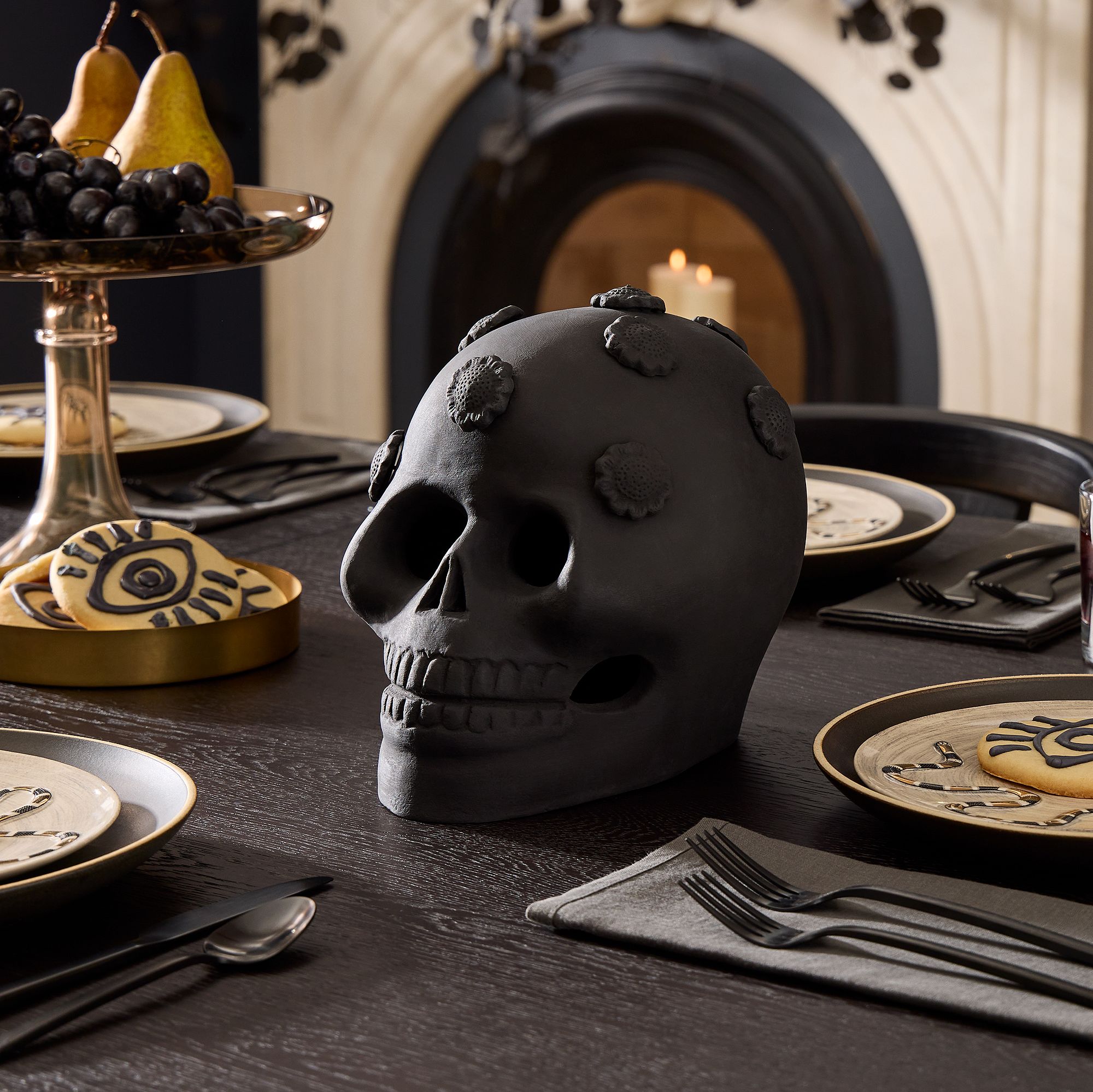 Terracotta Halloween Skull Objects | West Elm