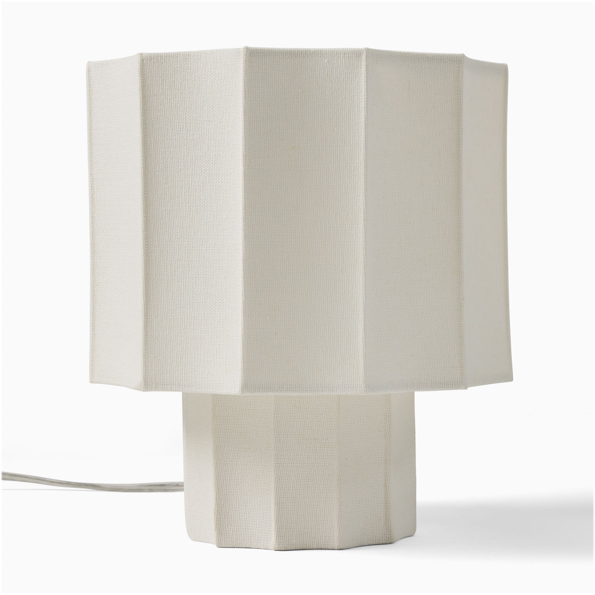 Fluted Linen Table Lamp (9.5") | West Elm