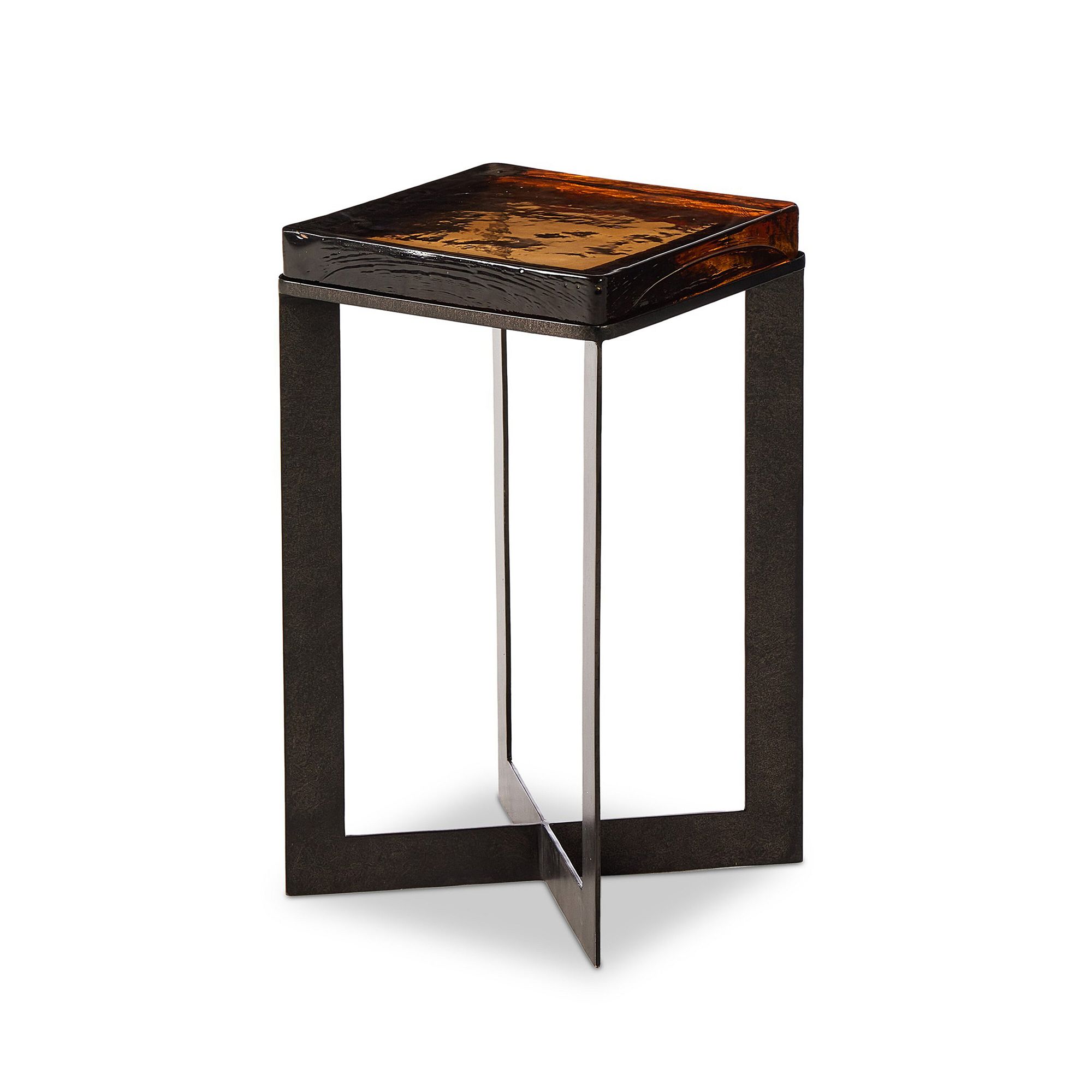 Zelaina Cast Glass Side Table (12.5") | West Elm