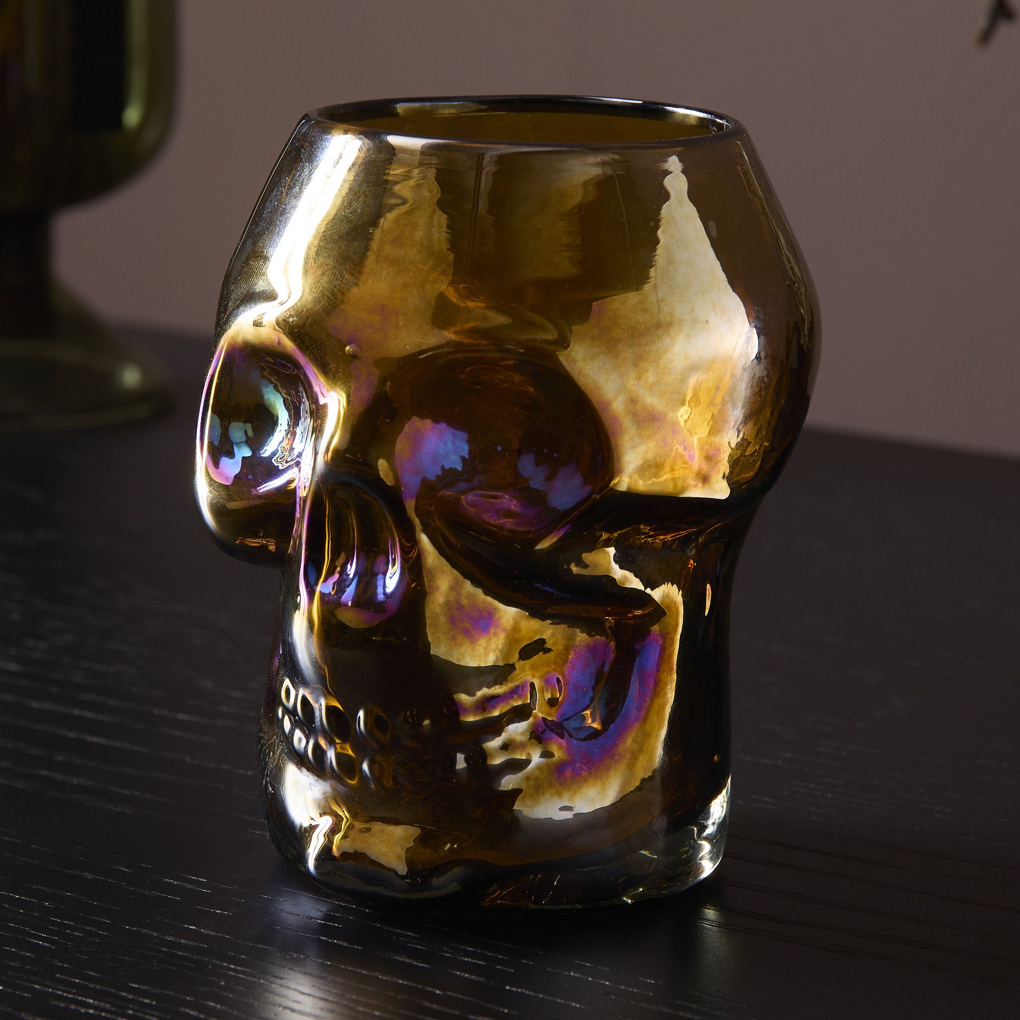 Sculptural Skull Recycled Mexican Glass Votives | West Elm