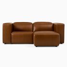 Leo Motion Reclining Leather Small 2-Piece Chaise Sectional (92.5&quot;)