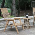 Teak &amp; Wicker Outdoor Lounge Chair (Set of 2)