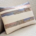 Colorblock Silk Stripe Pillow Cover