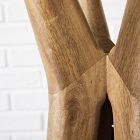 Anton Solid Wood Coat Rack - Burnt Wax