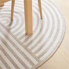 Striped Oblong Indoor/Outdoor Rug