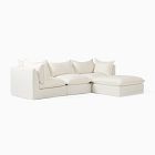 Bleecker Down-Filled Slipcover Modular 4-Piece Ottoman Sectional (123&quot;)