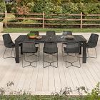 Playa Outdoor Expandable Dining Table (67.5&quot;&ndash;90&quot;) &amp; Slope Dining Chairs Set