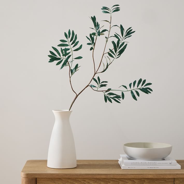 Faux Green Olive Branch