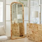 Woven Arch Floor Mirror