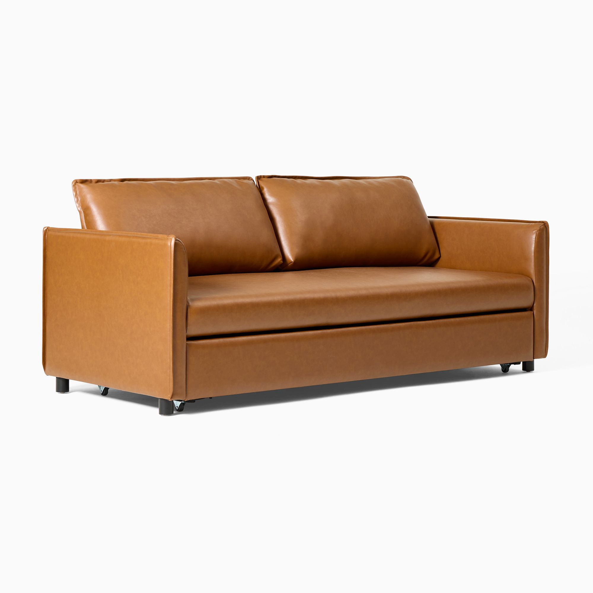 Whitman Leather Trundle Sofa (82") | West Elm