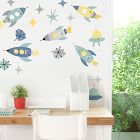 Mej Mej Galaxy Rocket Peel &amp; Stick Wall Decals