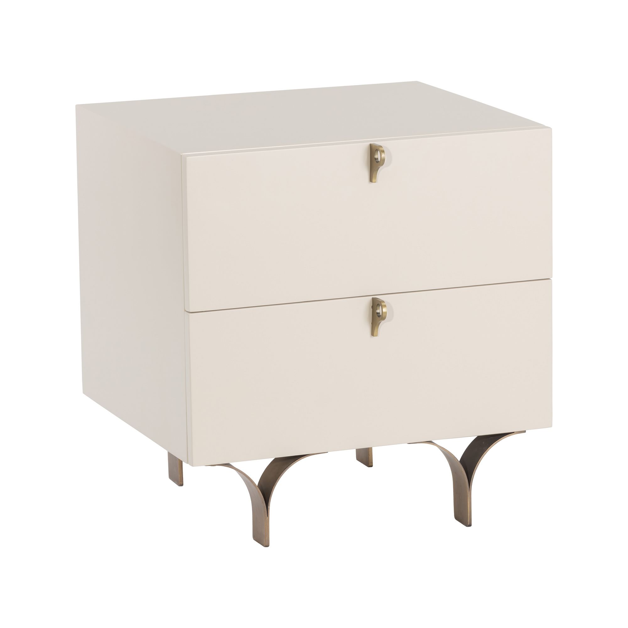 Split Leg 2-Drawer Nightstand | West Elm