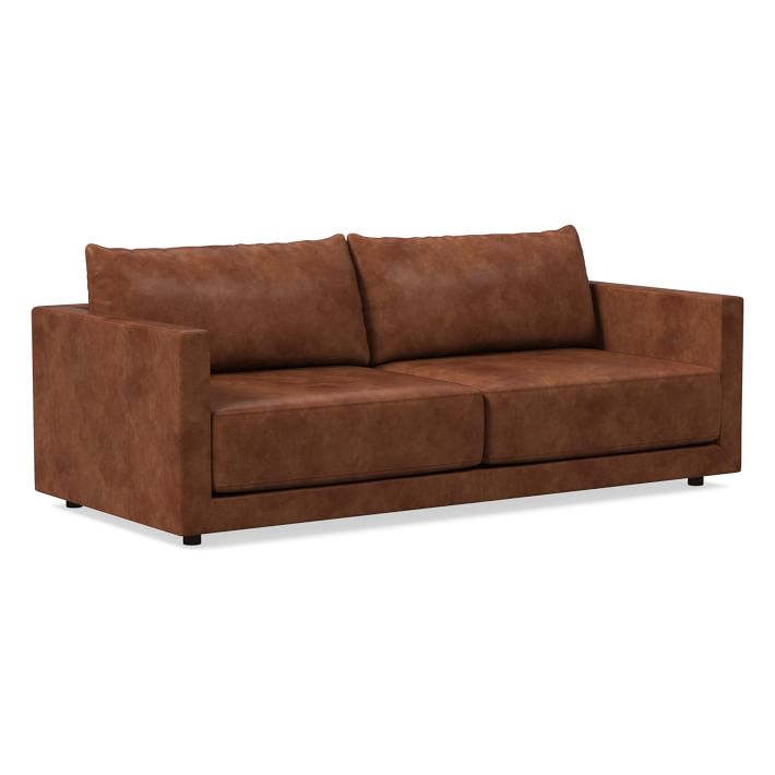 Open Box: Melbourne Leather Sofa (76&quot;&ndash;96&quot;)