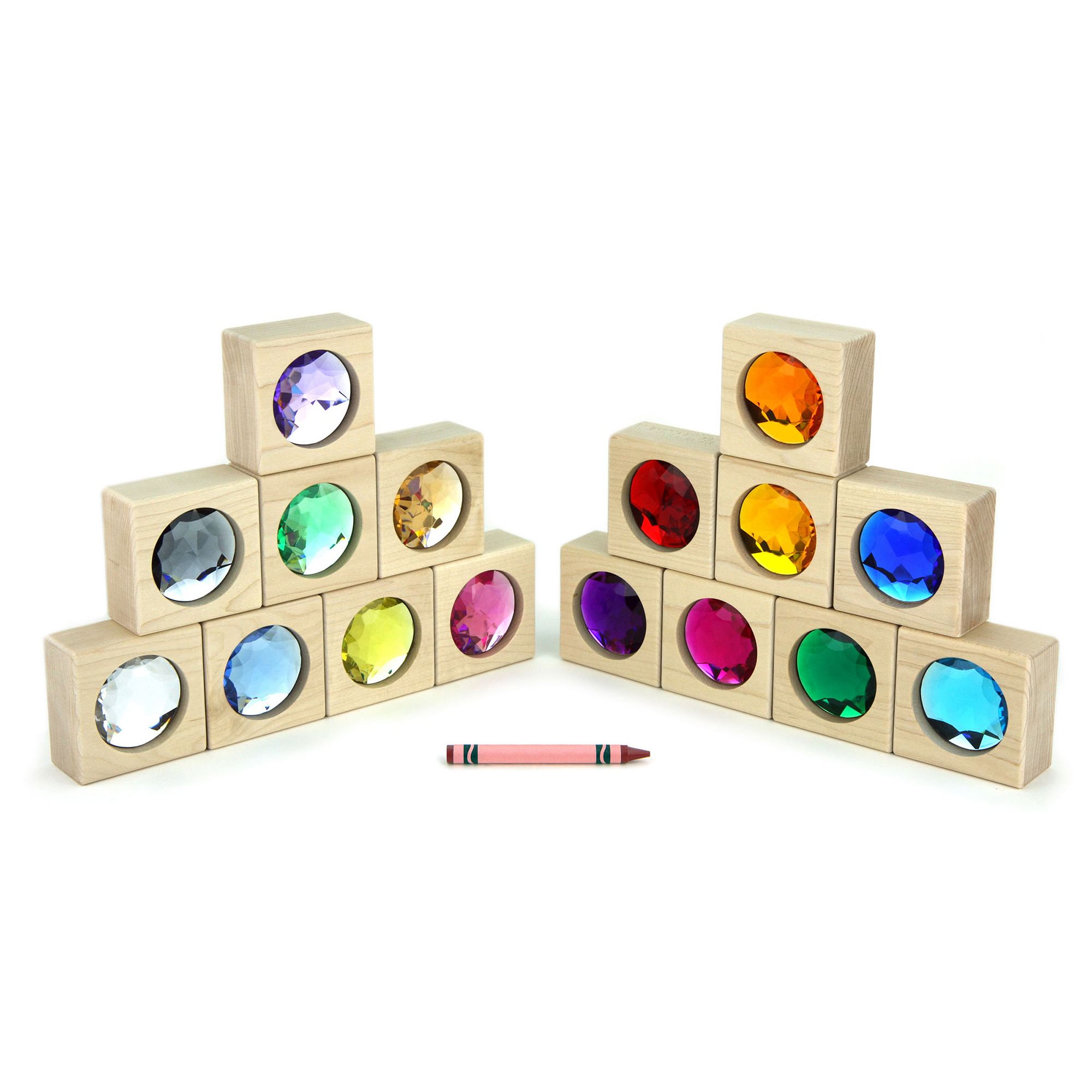 Everwood Friends Large Gem Block Collection w/ Tray | West Elm