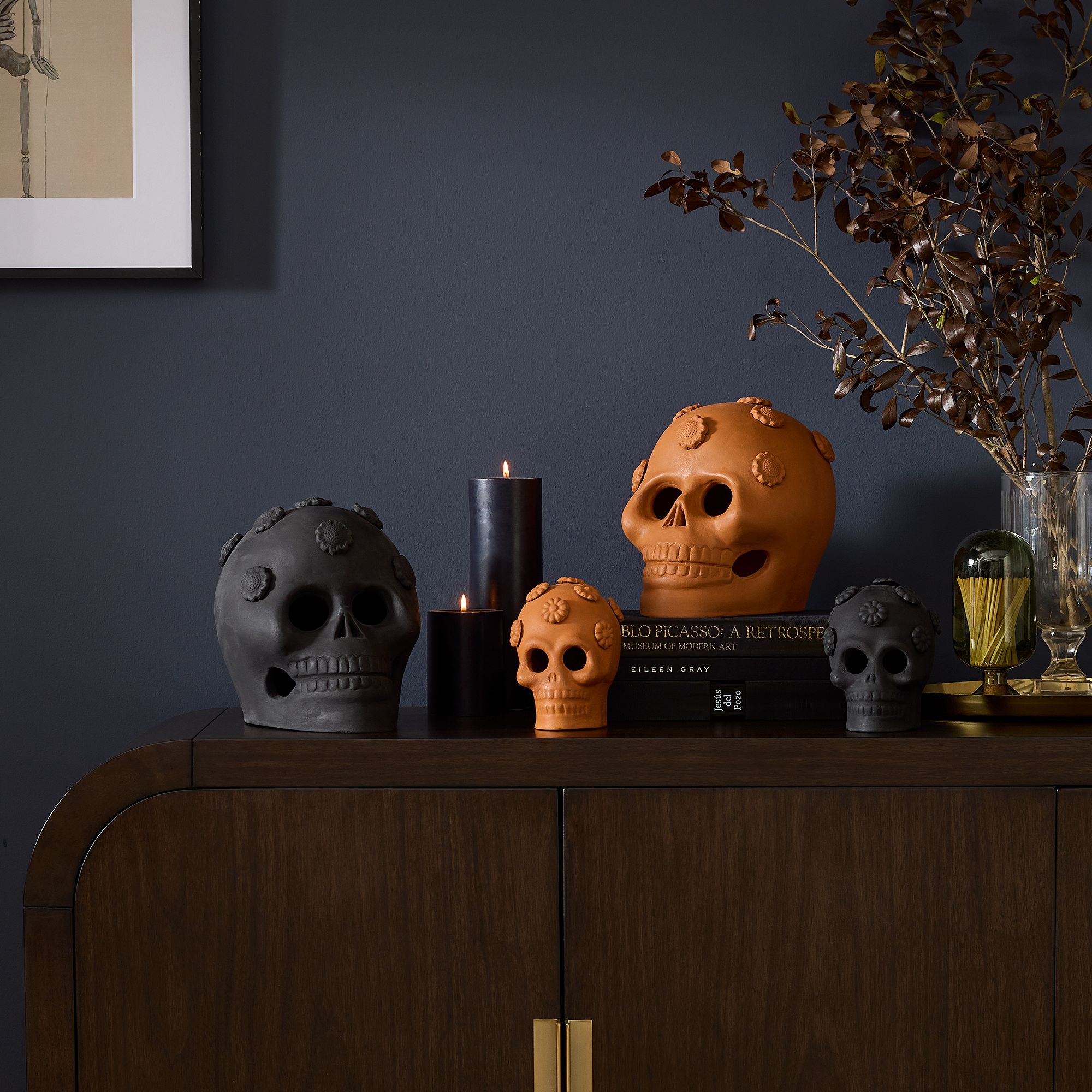 Alt image 1 for Terracotta Halloween Skull Objects