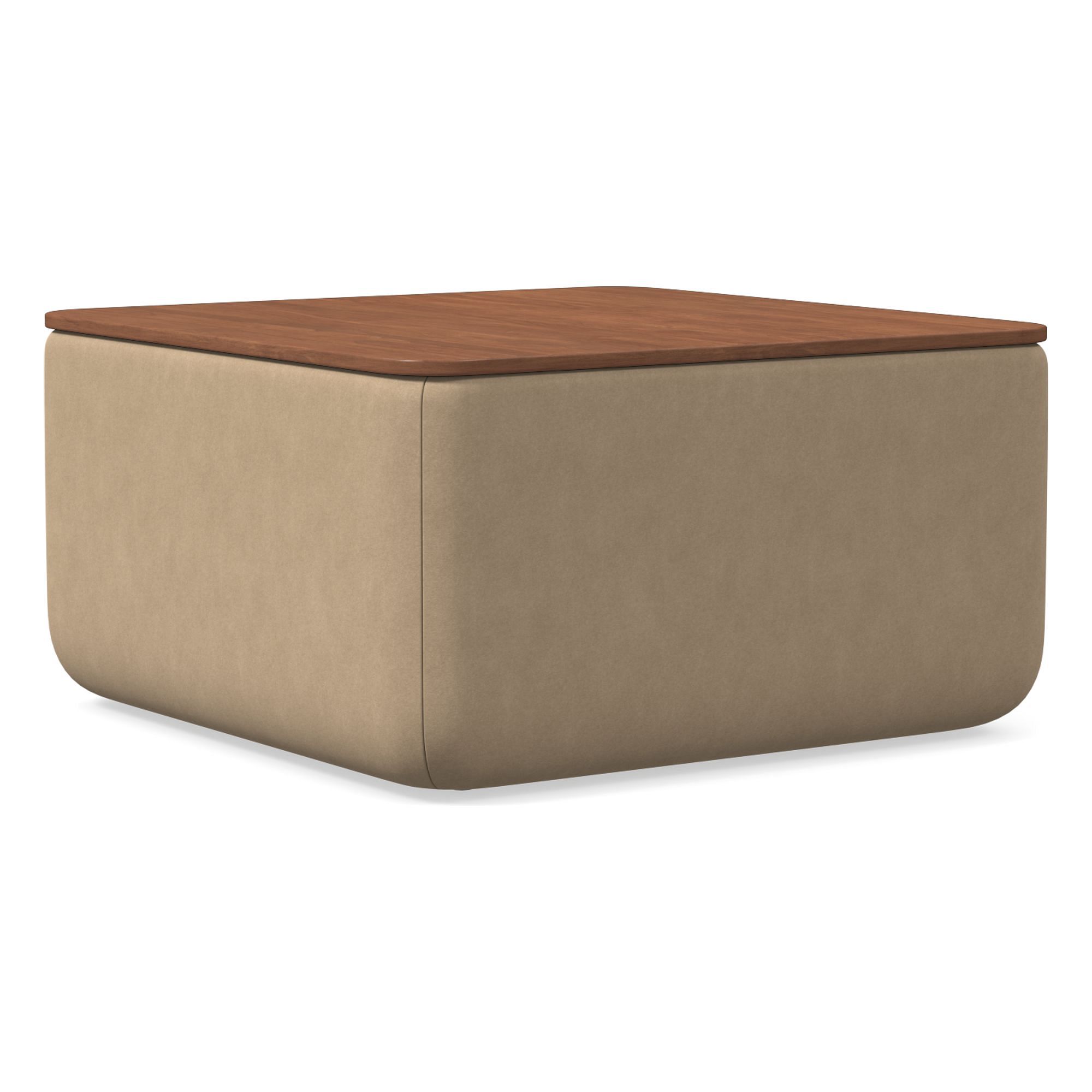 Upholstered Square Storage Ottoman | West Elm