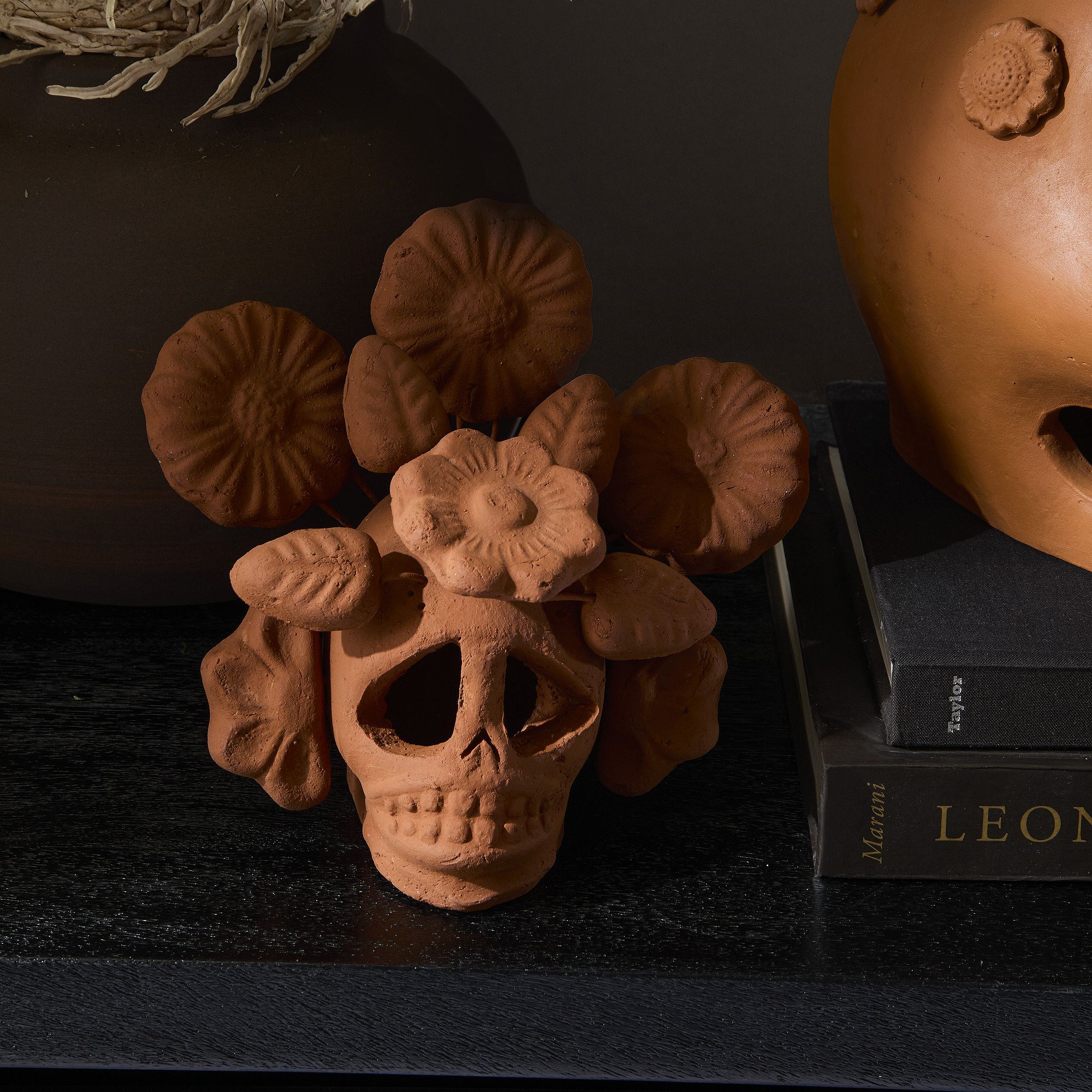 Terracotta Flower Skeleton Object | West Elm