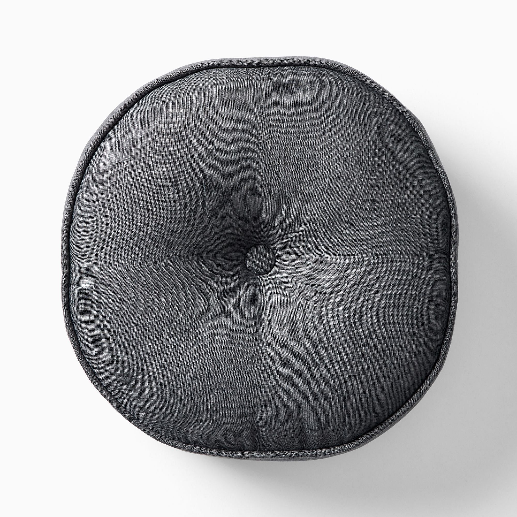 European Flax Linen Round Pillow | West Elm