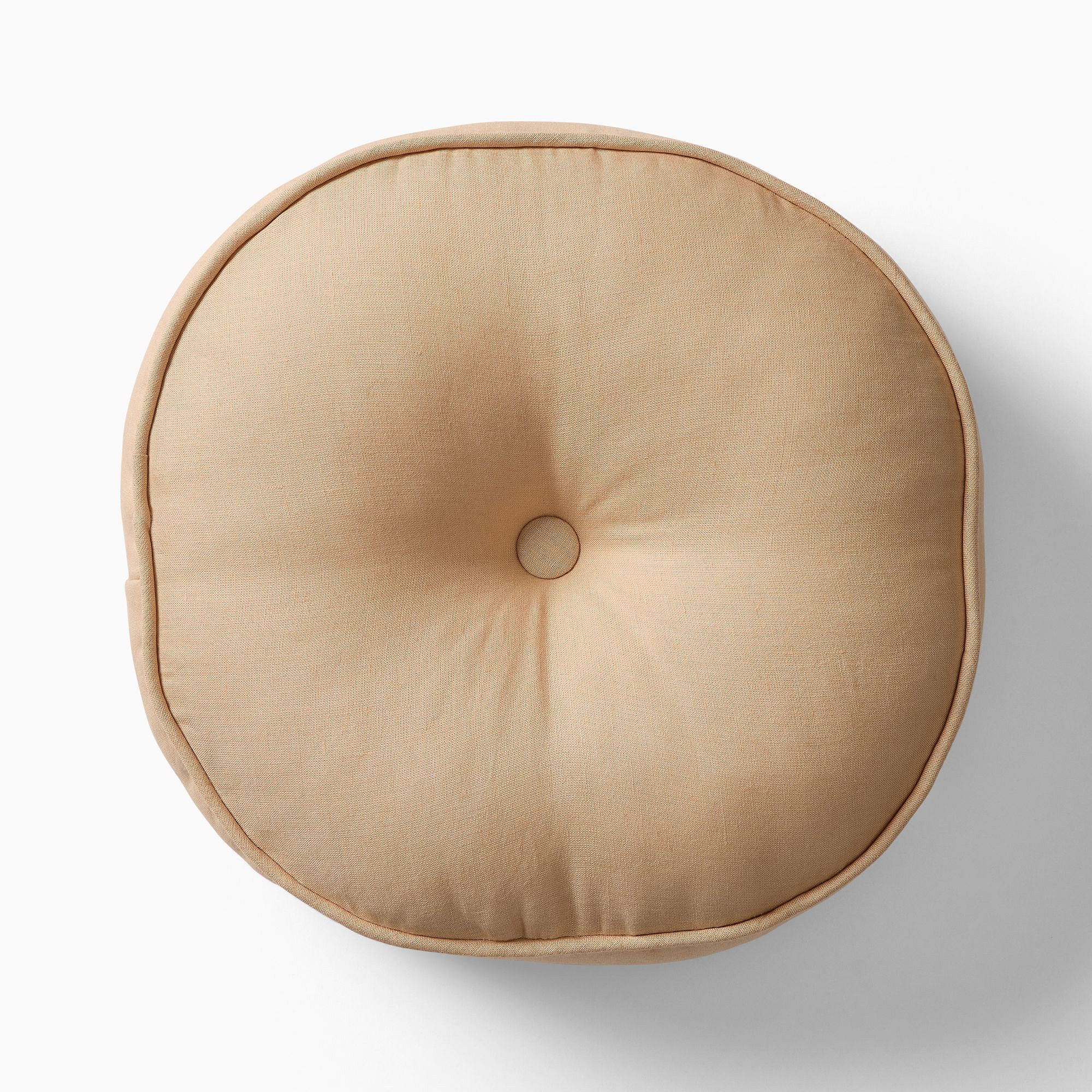 European Flax Linen Round Pillow | West Elm