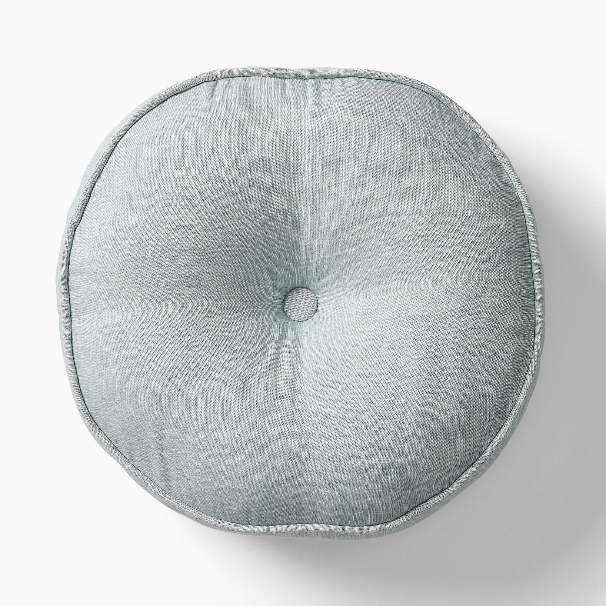 European Flax Linen Round Pillow | West Elm