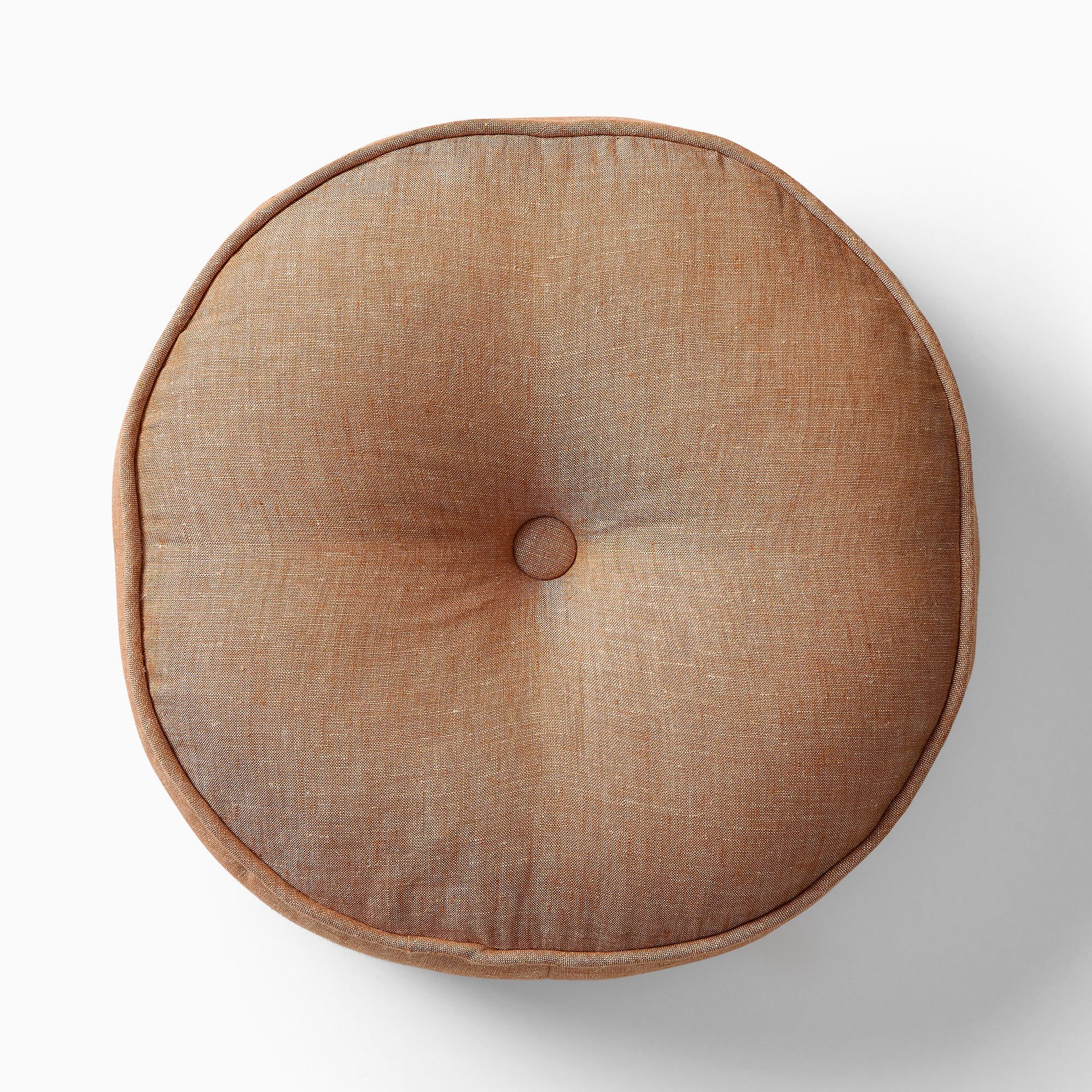 European Flax Linen Round Pillow | West Elm