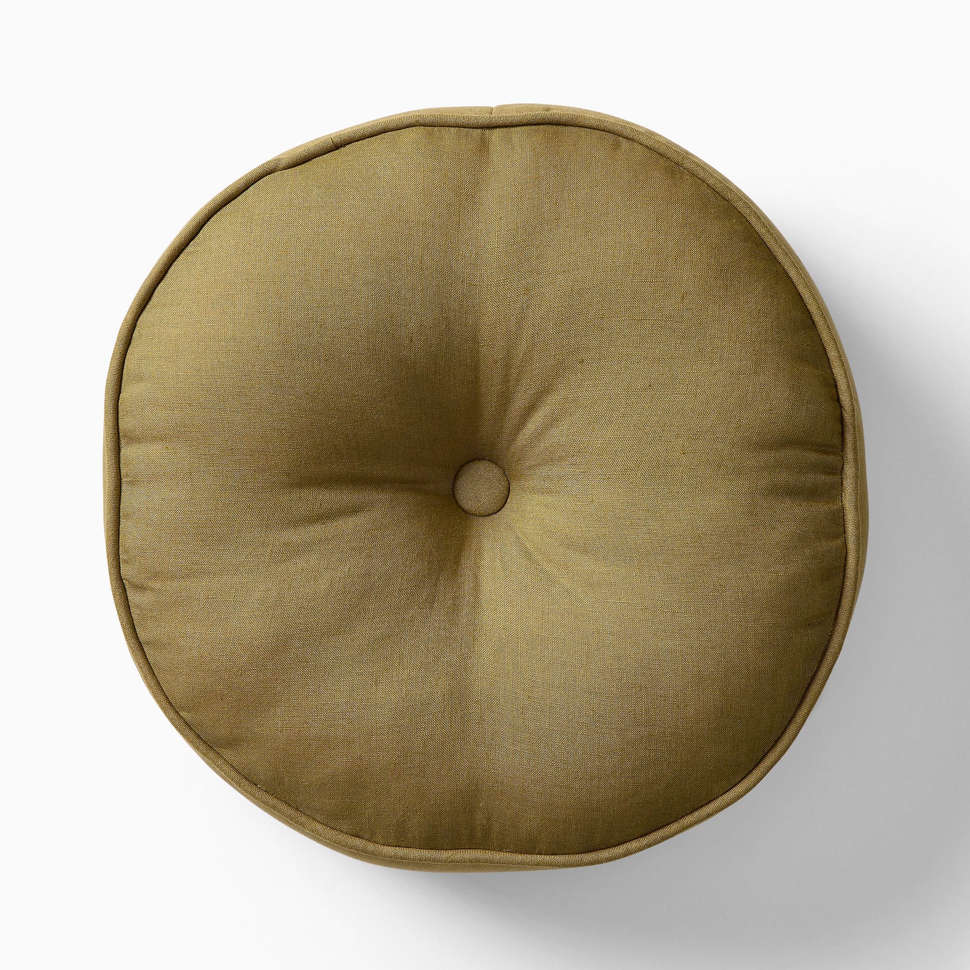 European Flax Linen Round Pillow | West Elm