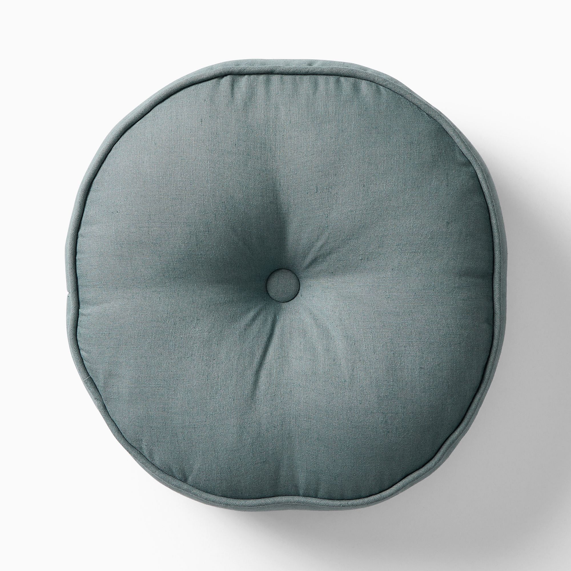 European Flax Linen Round Pillow | West Elm