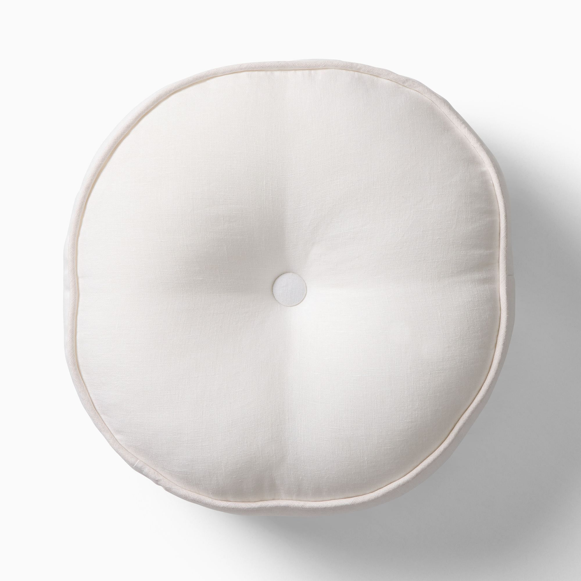 European Flax Linen Round Pillow | West Elm