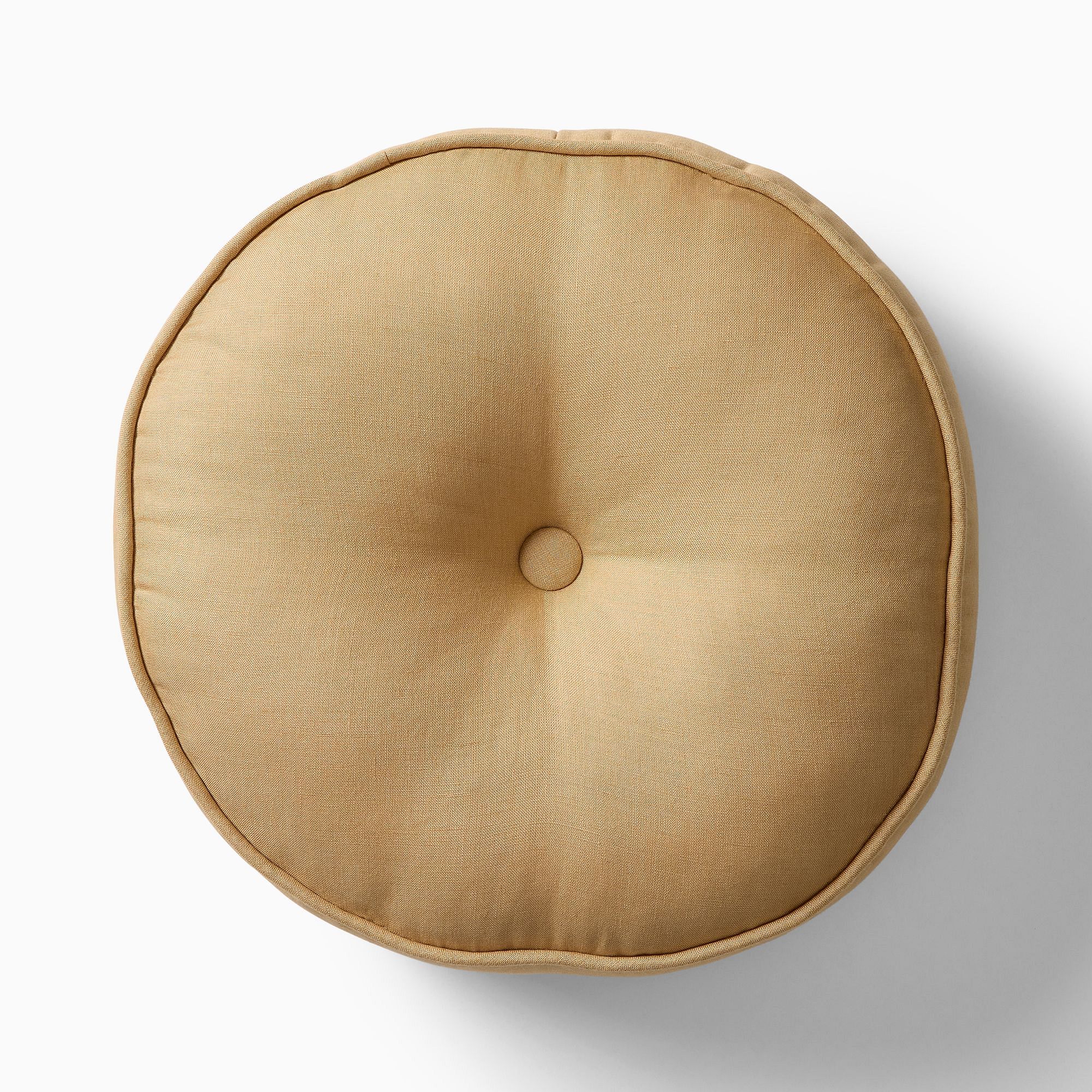 European Flax Linen Round Pillow | West Elm