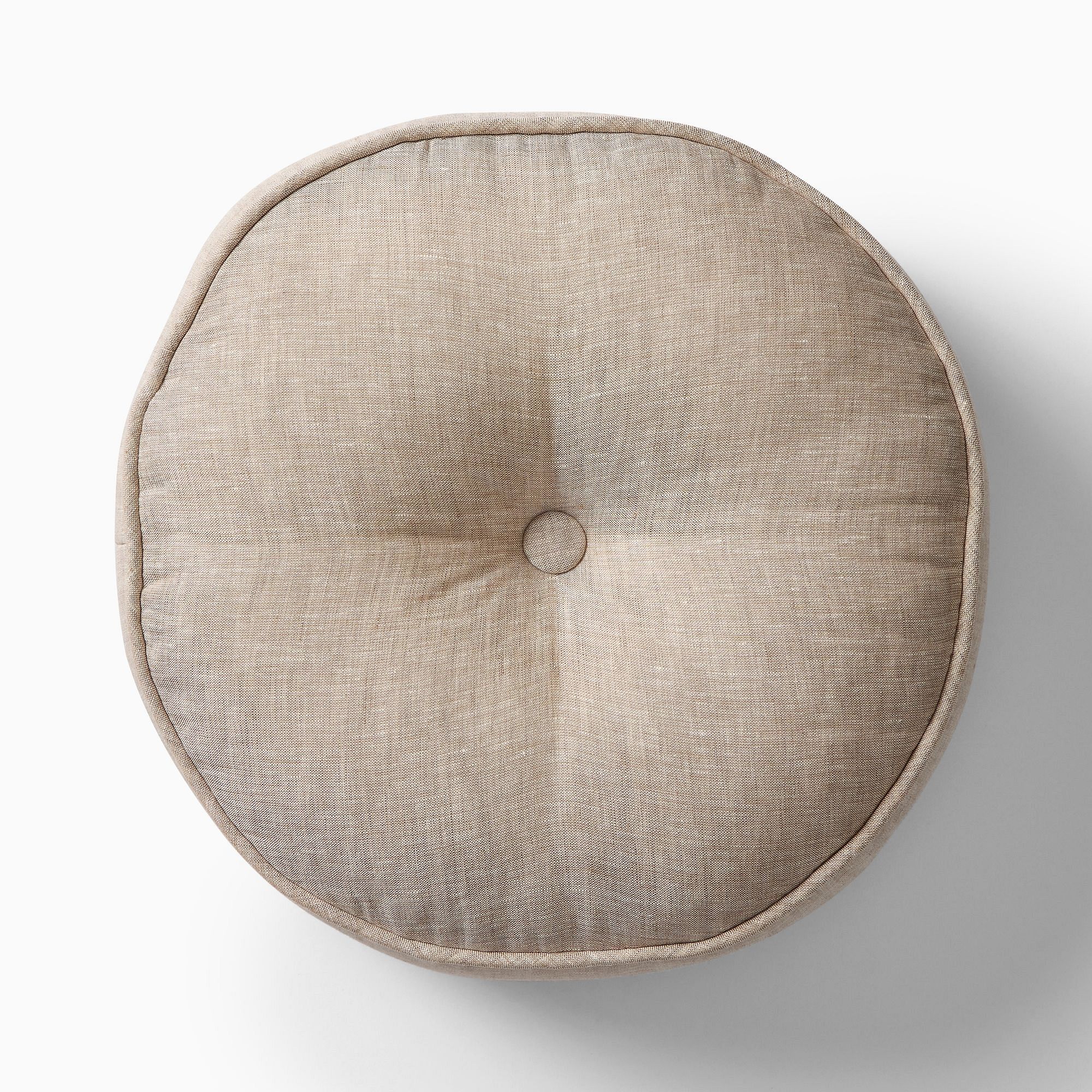 European Flax Linen Round Pillow | West Elm