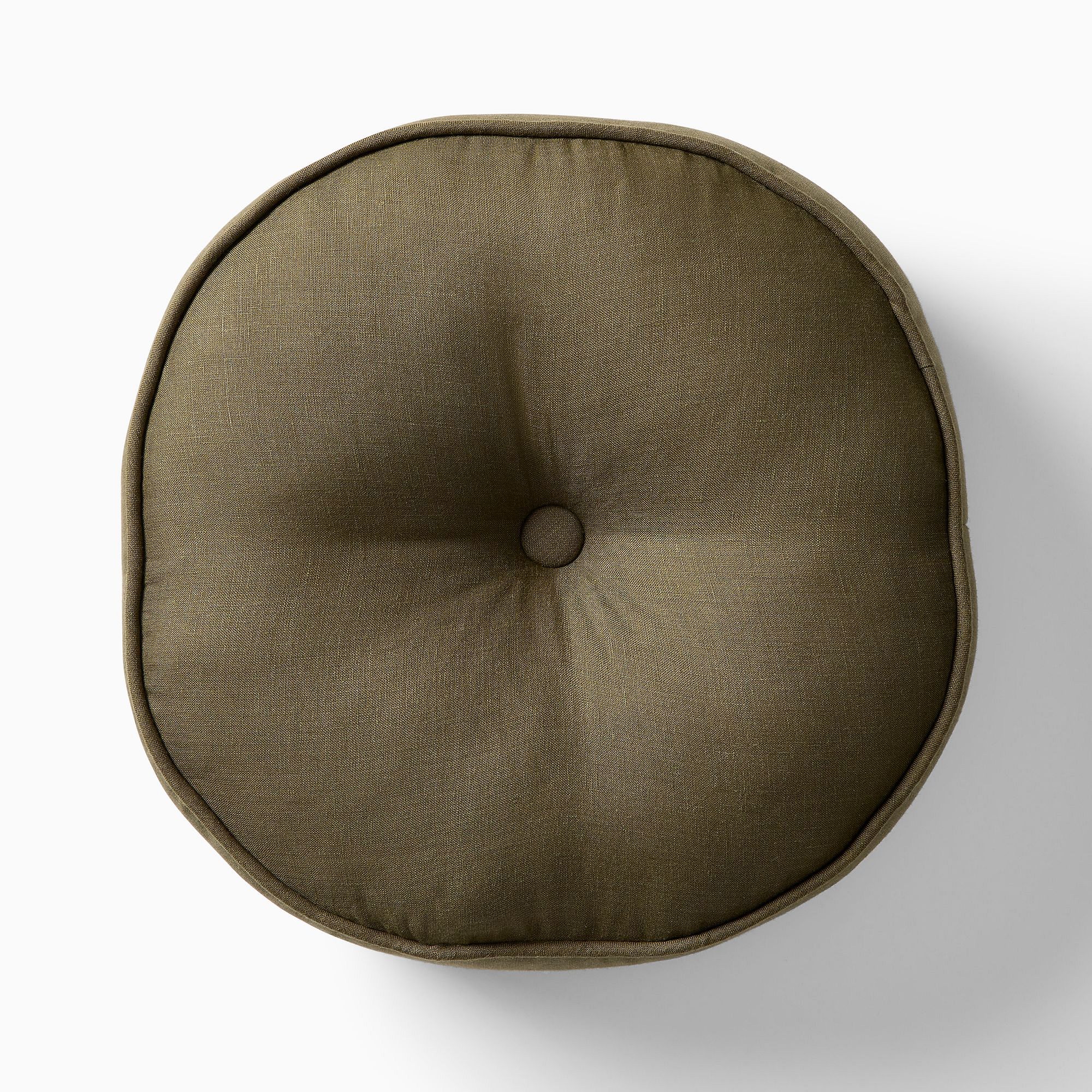 European Flax Linen Round Pillow | West Elm