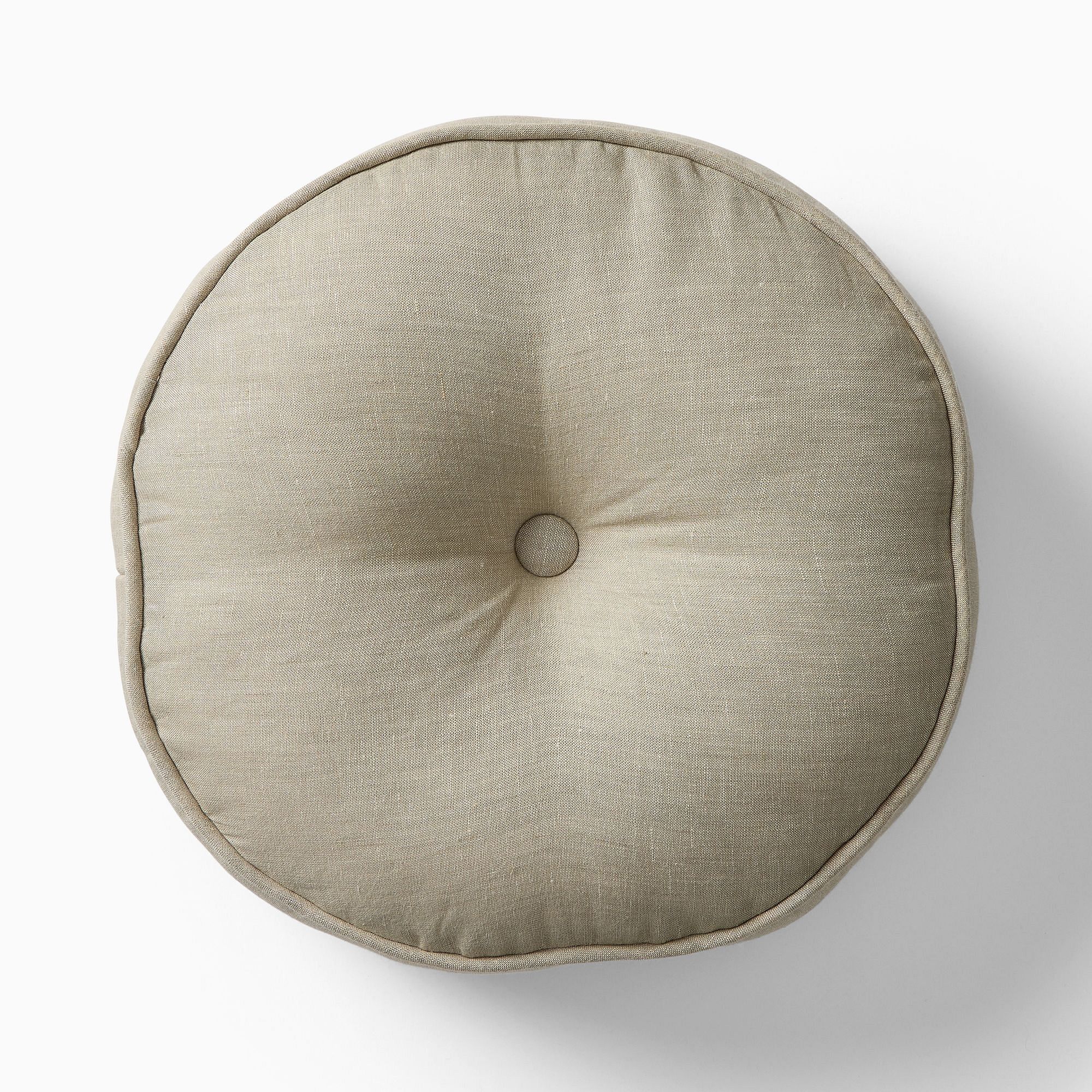 European Flax Linen Round Pillow | West Elm