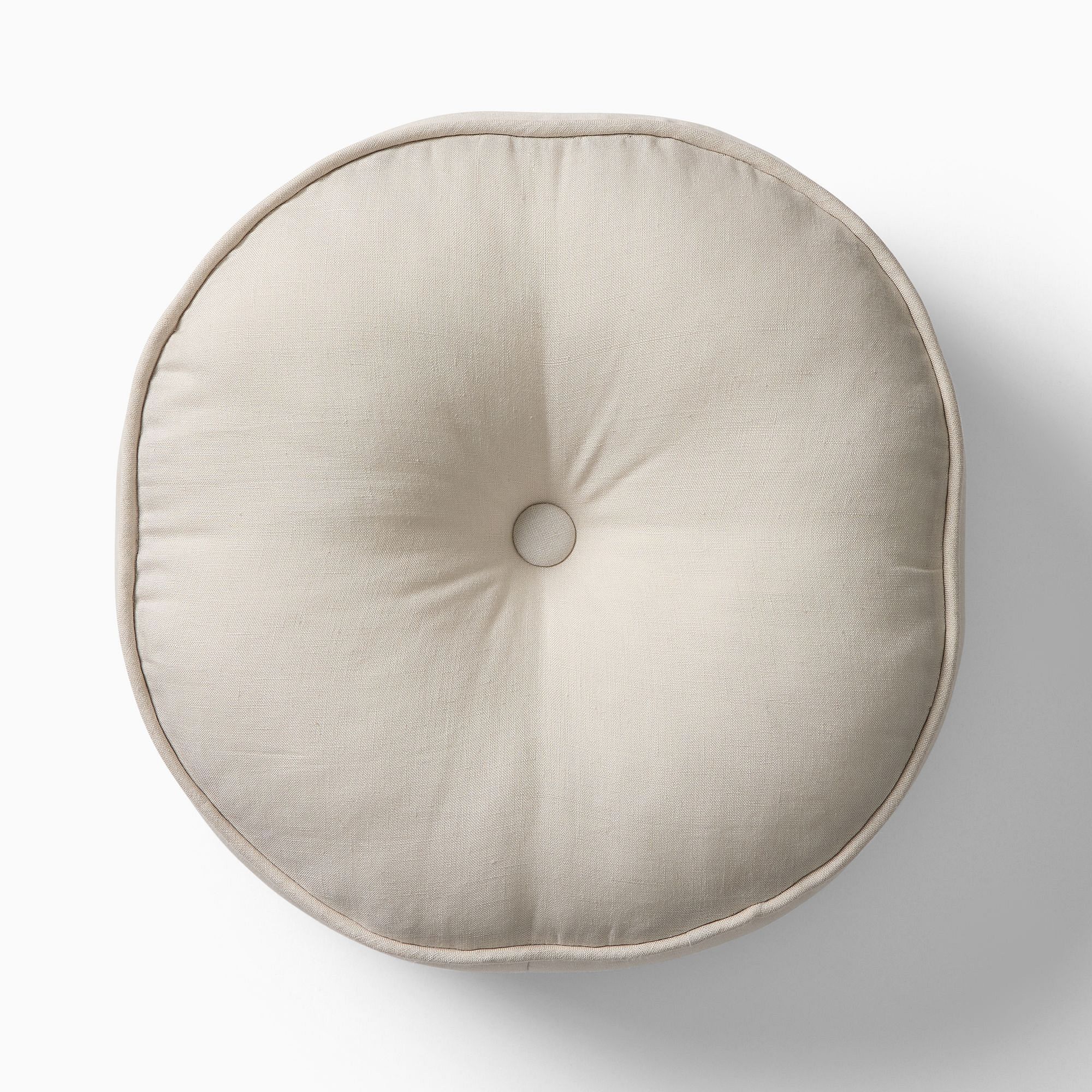 European Flax Linen Round Pillow | West Elm