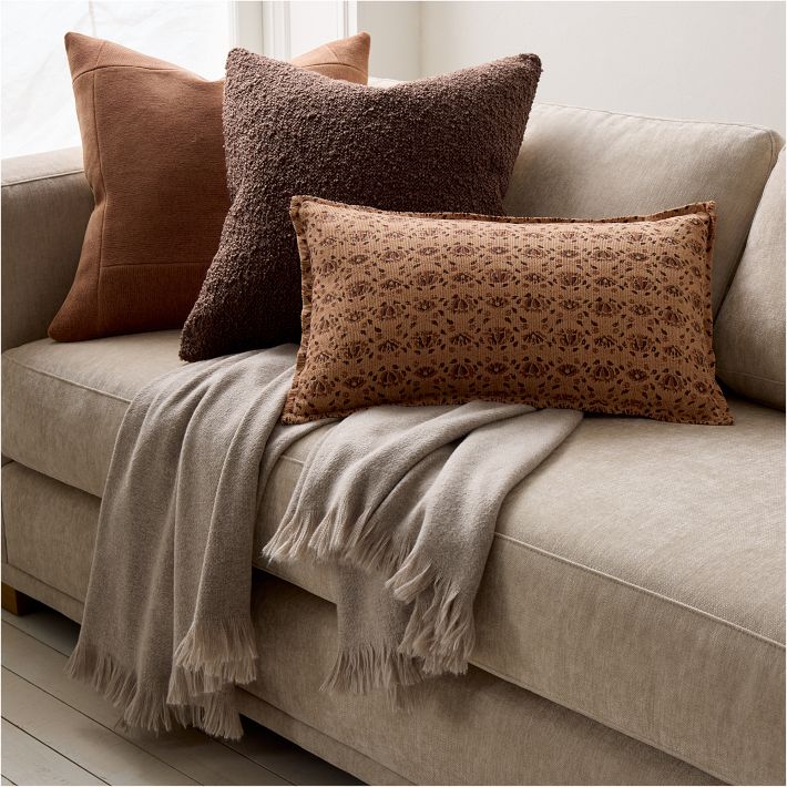 Boucle Chenille Pillow Cover &amp; Throw Set