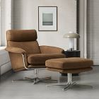 Kristoff Leather Swivel Chair &amp; Ottoman Set
