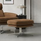 Kristoff Leather Swivel Ottoman