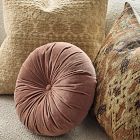 Classic Cotton Velvet Tufted Round Pillow