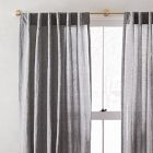 European Flax Linen Blackout Curtain - Slate Melange