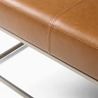 Box Frame Leather Bench