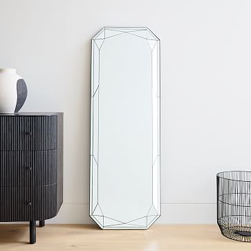 Faceted Emerald Cut Floor Mirror | West Elm