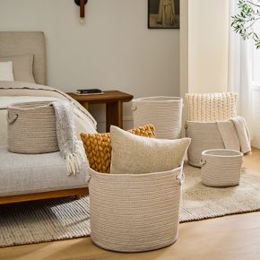 Indoor/Outdoor Woven Baskets | West Elm