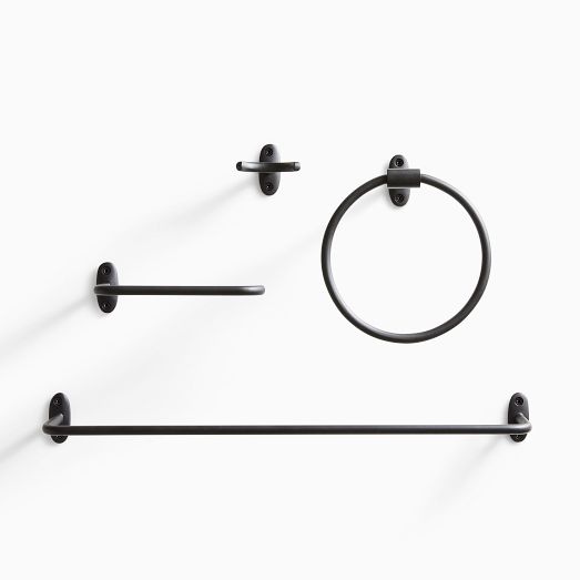 Brill Pure Bath Hardware Matte Black West Elm